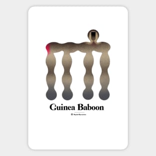 Bold monkey print "Guinea baboon" Magnet